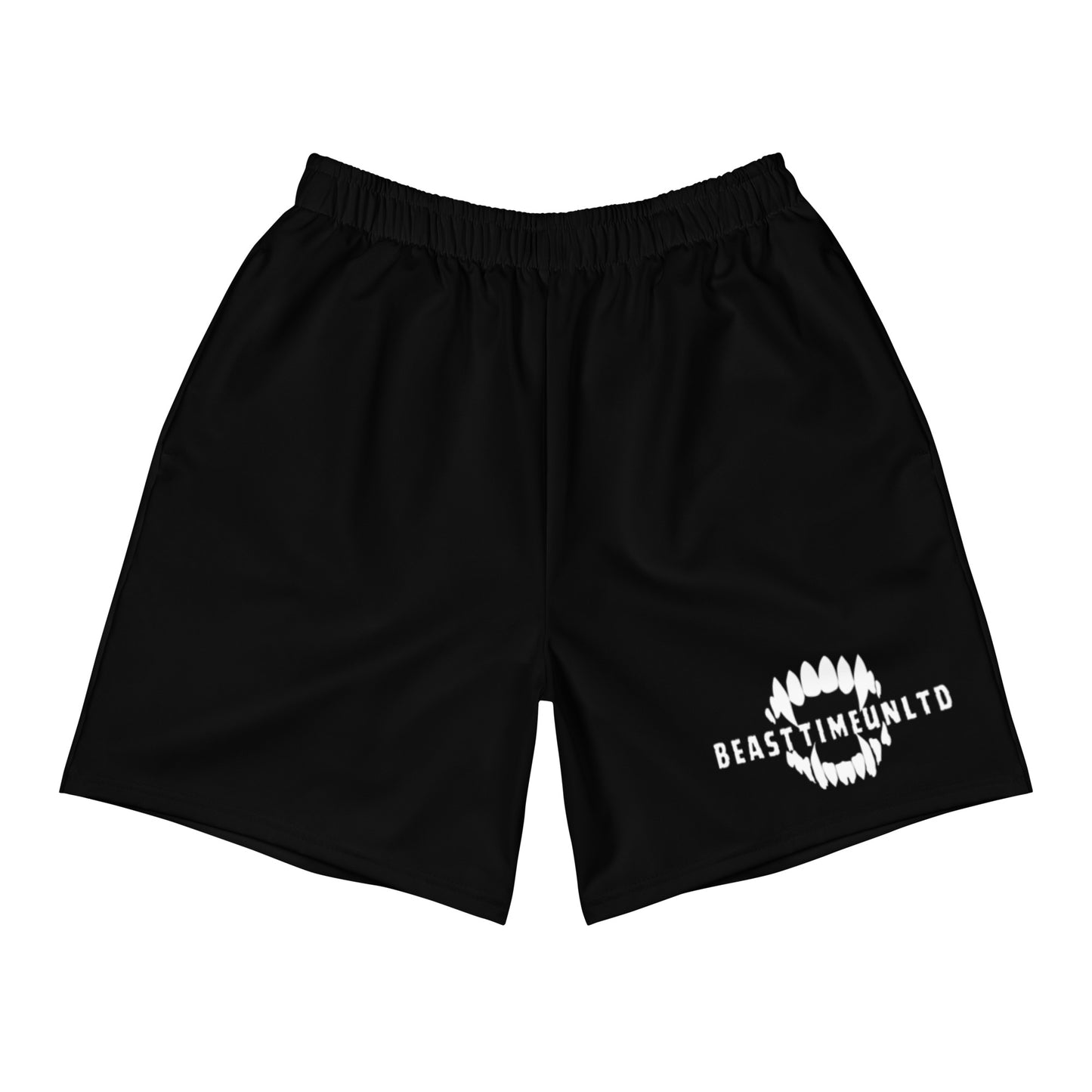 Beast Time UNLTD Teeth Athletic Shorts White Logo