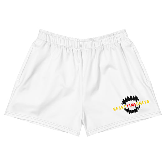 Beast Time UNLTD Teeth Womens Athletic Shorts White 1st Gen